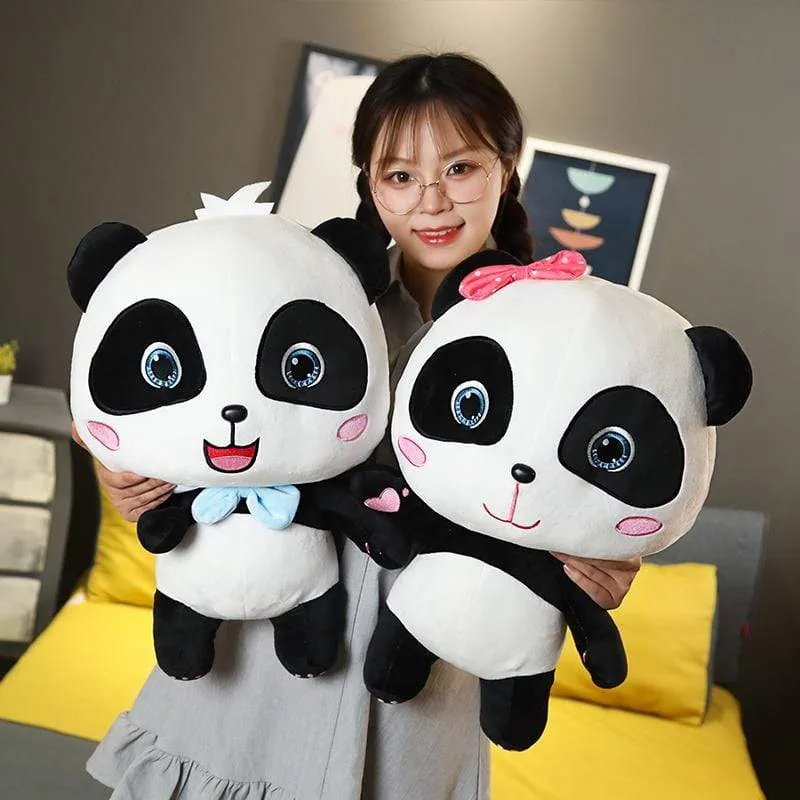 Plush Toys Animal Baby Kawai Plushie Birthday Gift Soft Funny Peluch Dolls Panda Pillows For Sofa Household Flik Blue Smiley