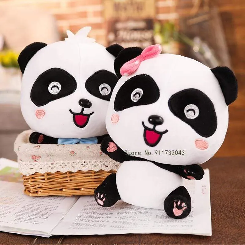 Plush Toys Animal Baby Kawai Plushie Birthday Gift Soft Funny Peluch Dolls Panda Pillows For Sofa Household Flik Blue Smiley