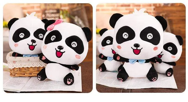 Plush Toys Animal Baby Kawai Plushie Birthday Gift Soft Funny Peluch Dolls Panda Pillows For Sofa Household Flik Blue Smiley