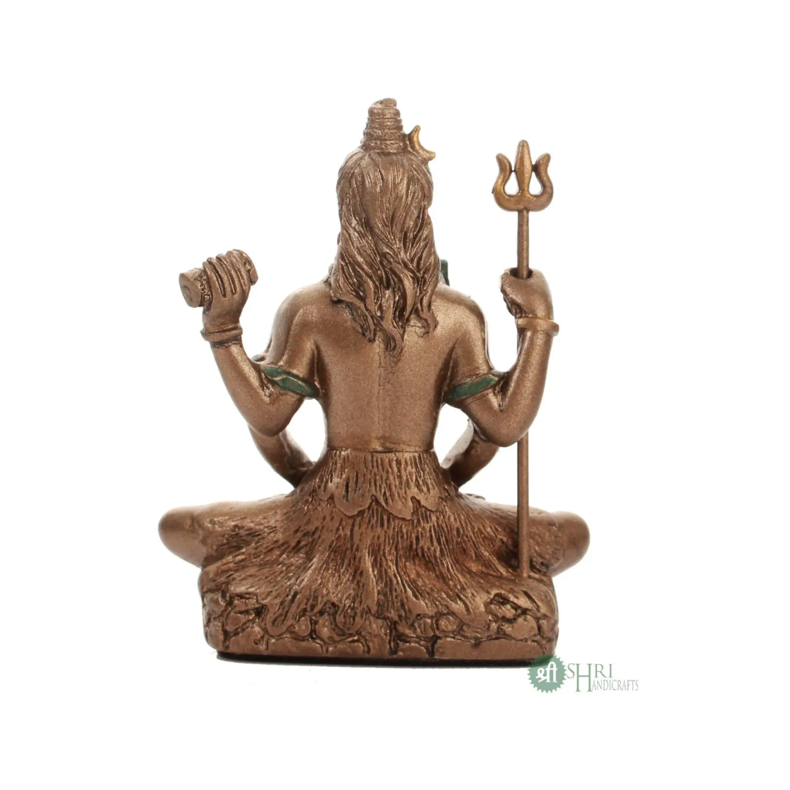 Profound Craft Resin 3" Shiva Copper Finish Hindu God Statue Shiv Ji Idol Figurine Decoration and Pooja Sculpture Office House Warming Statue