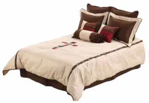 "Faith Cross" Western 5-Piece  Comforter Set - Twin