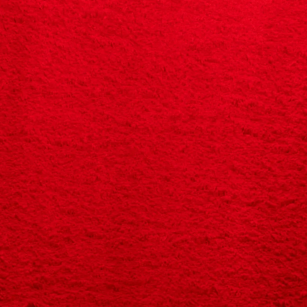 Rug HUARTE Short Pile Soft and Washable Red 160x160 cm