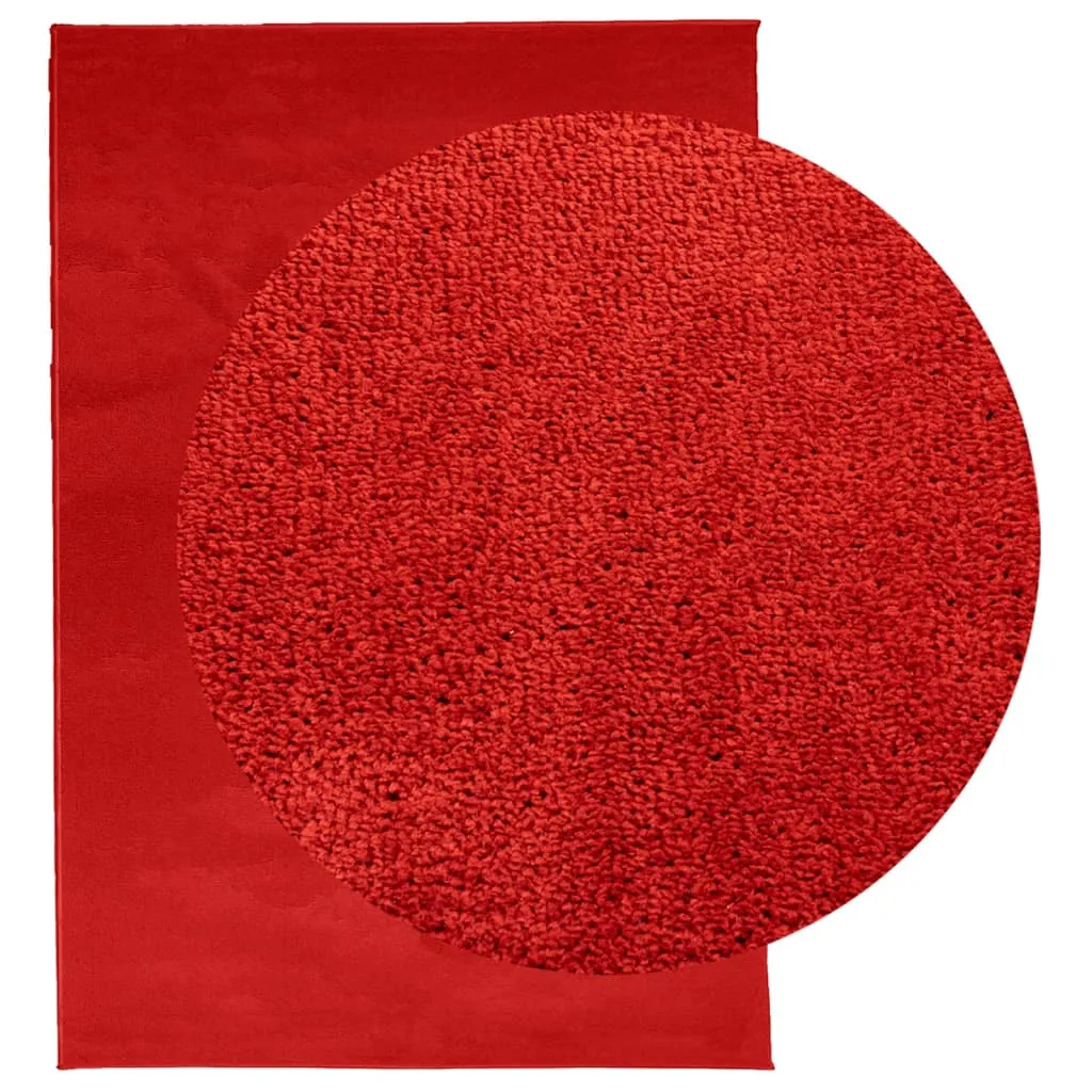 Rug OVIEDO Short Pile Red 140x200 cm