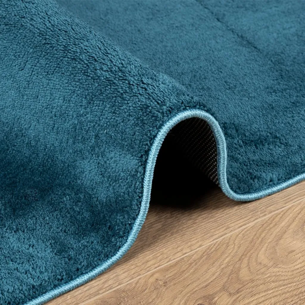 Rug OVIEDO Short Pile Turquoise 60x110 cm