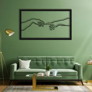 Sacred Creation of Adam Metal Wallart