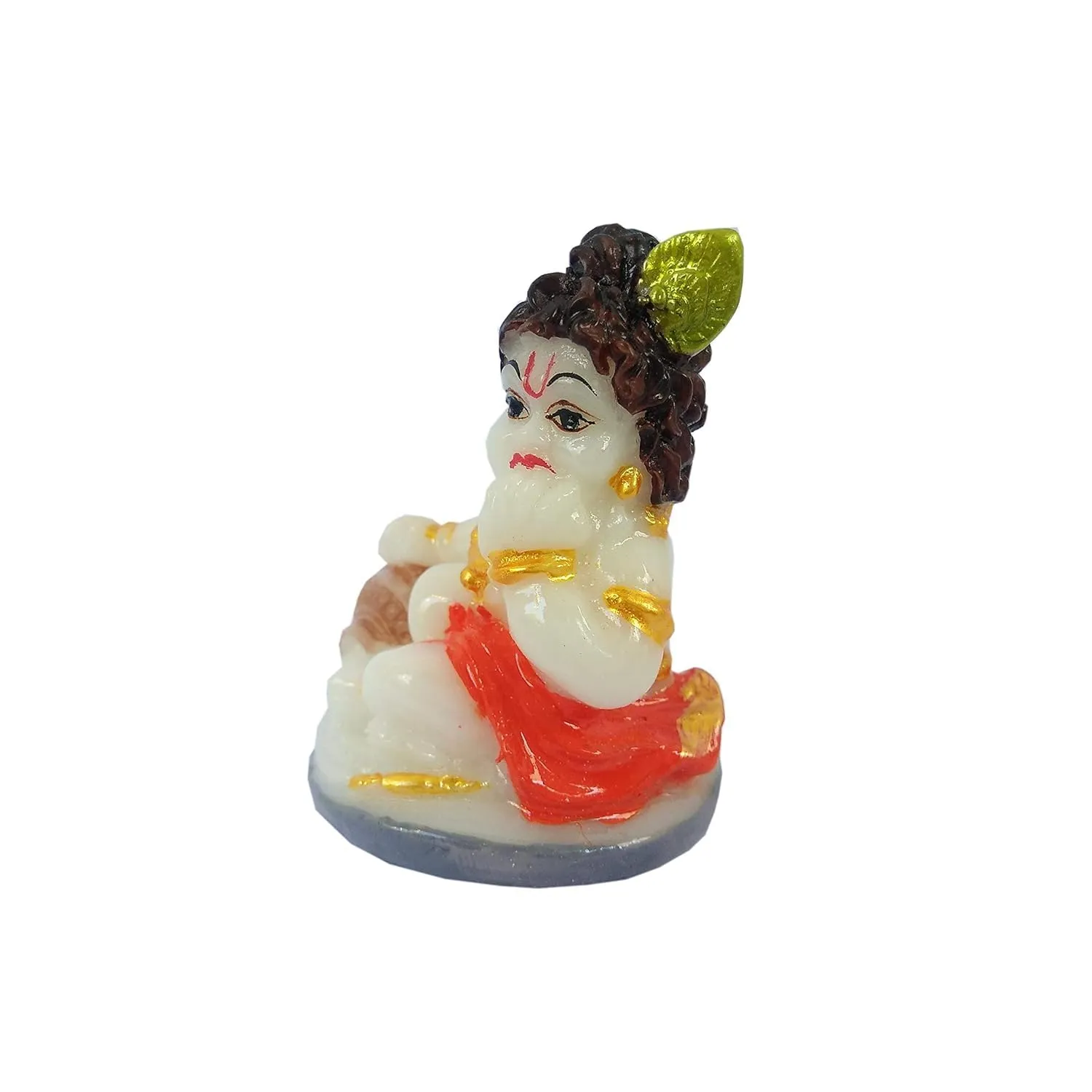 SEEMA HANDICRAFT Lord Sri Krishna Bhagwan Laddu Gopal Kanha Ji Marble Statue Murti Idol for Gift, Car Dashboard, Home Decor