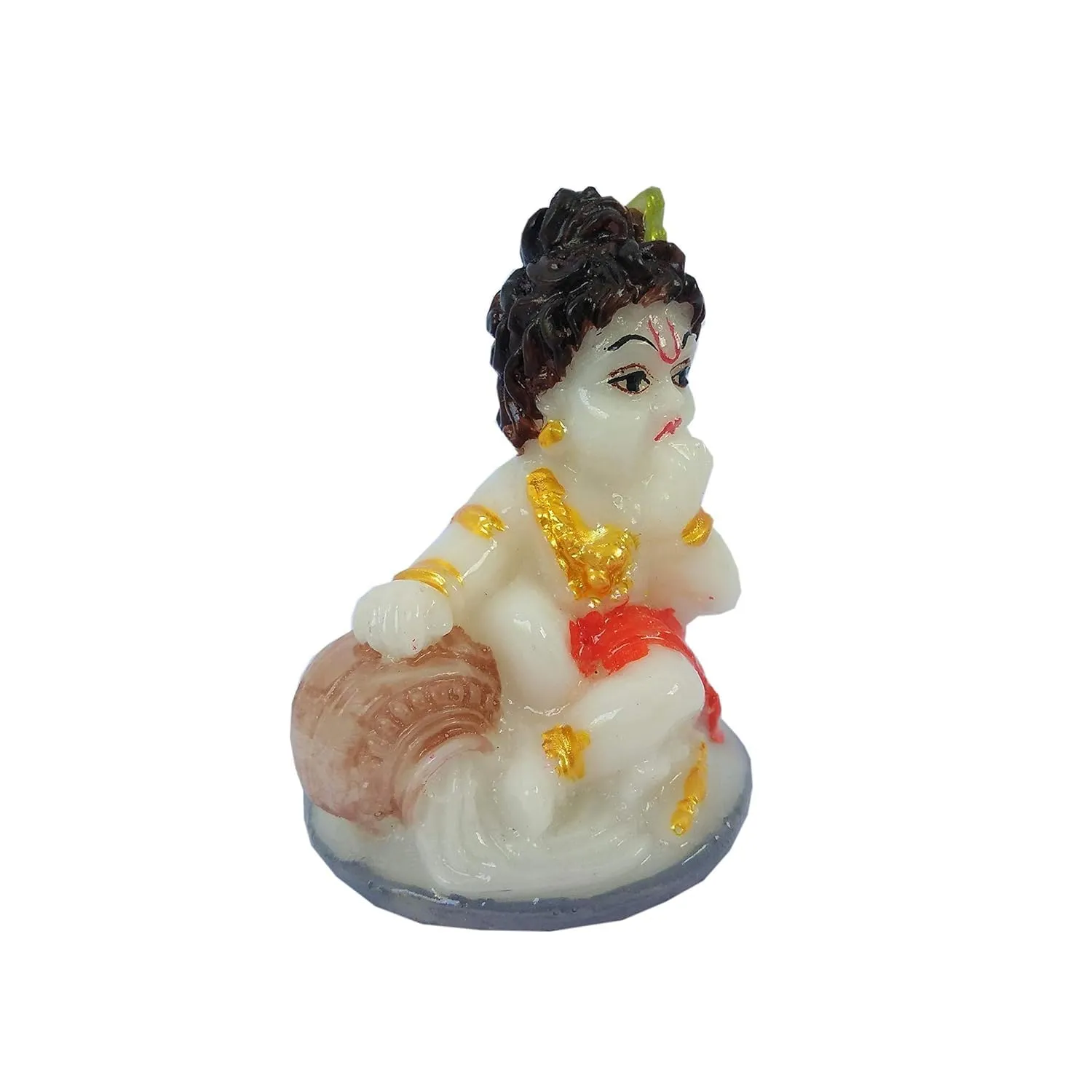 SEEMA HANDICRAFT Lord Sri Krishna Bhagwan Laddu Gopal Kanha Ji Marble Statue Murti Idol for Gift, Car Dashboard, Home Decor