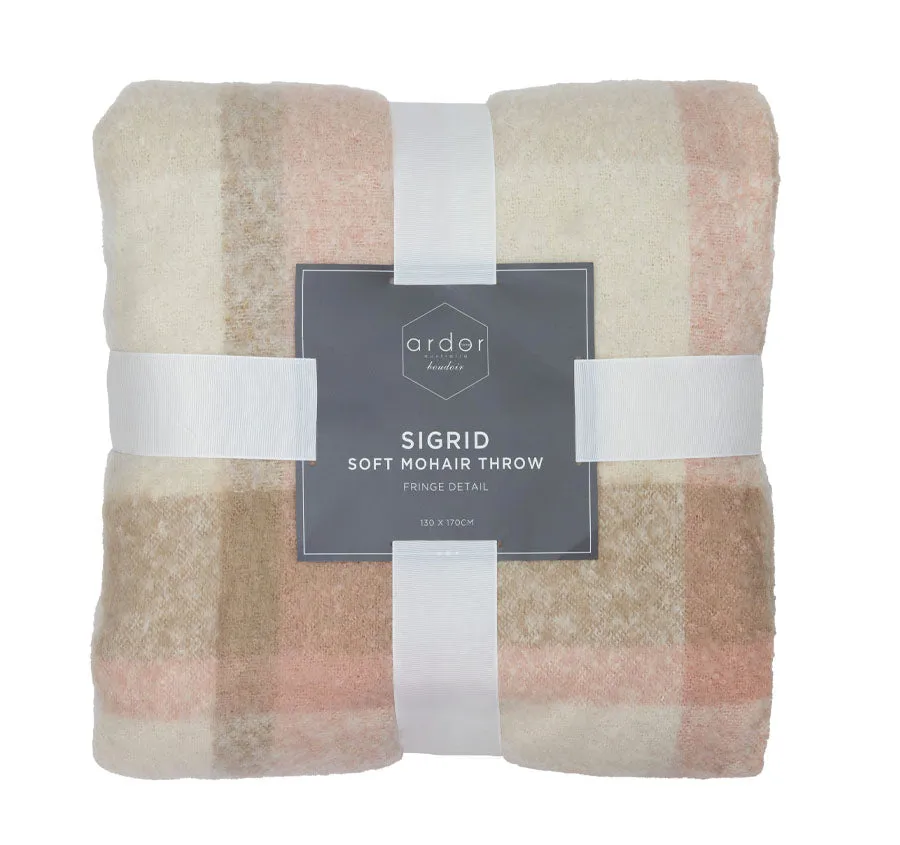 Sigrid 130x170cm Throw Rug Pink