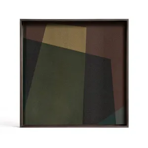 Slate Angle Small Square Glass Tray