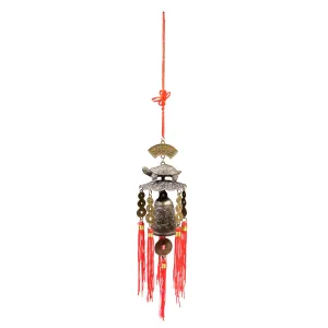 Soul Karma Vastu/Fengshui Tibetan Lucky Tortoise Bells Decoration Car Rear View Hanging Accessories Wind Chime Window Temple Wealth Good Luck Home Office Shop Balcony Garden Wealth Prosperity