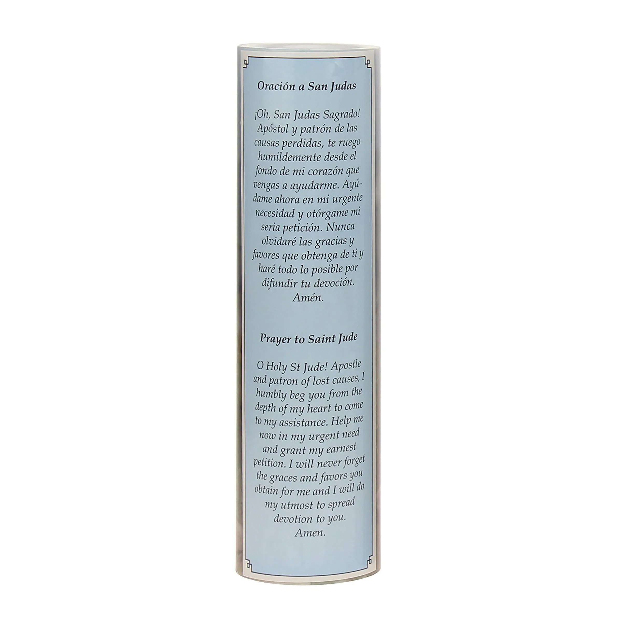 St. Jude Flickering LED Prayer Candle with Automatic Timer (WS)