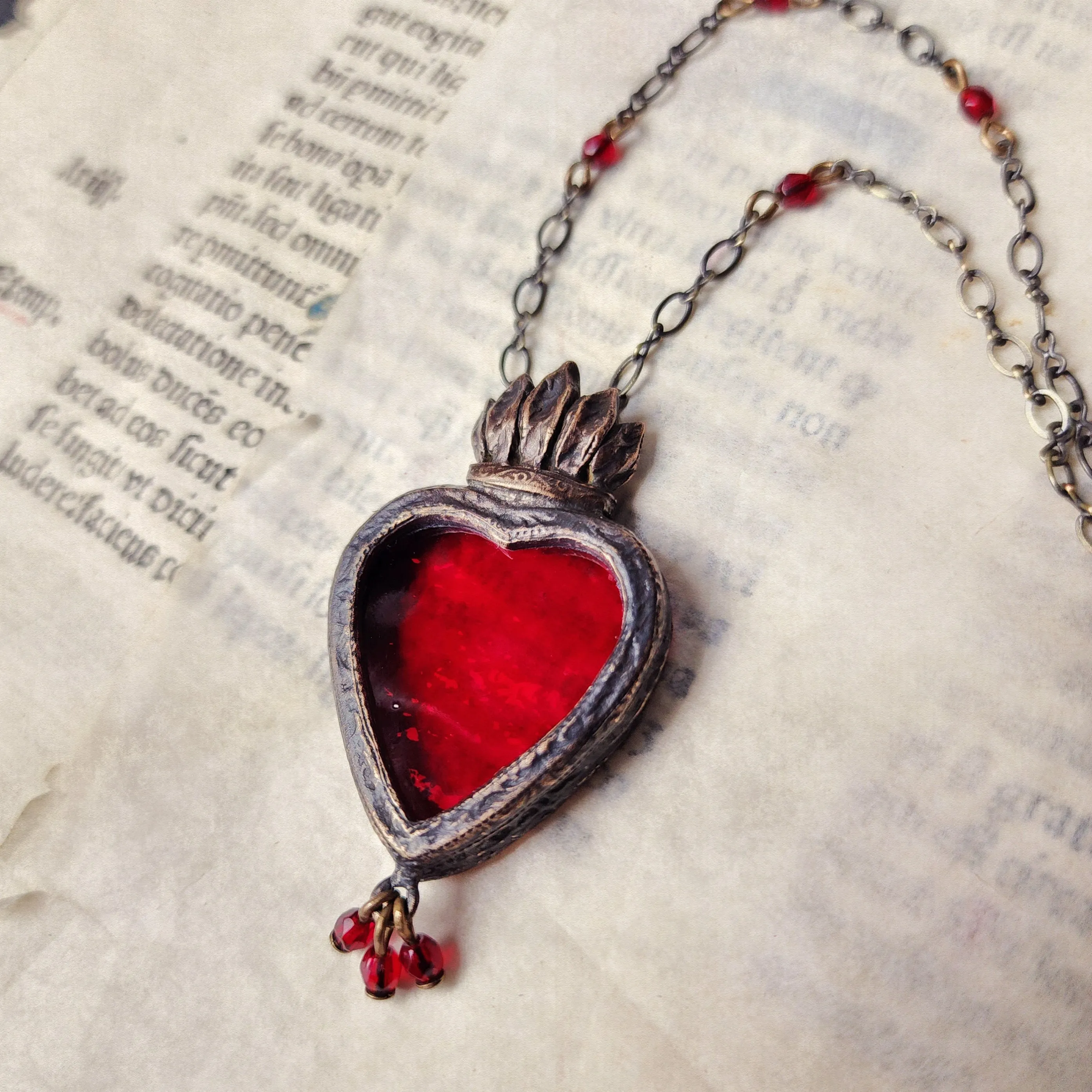 trinitas - a sacred heart amulet