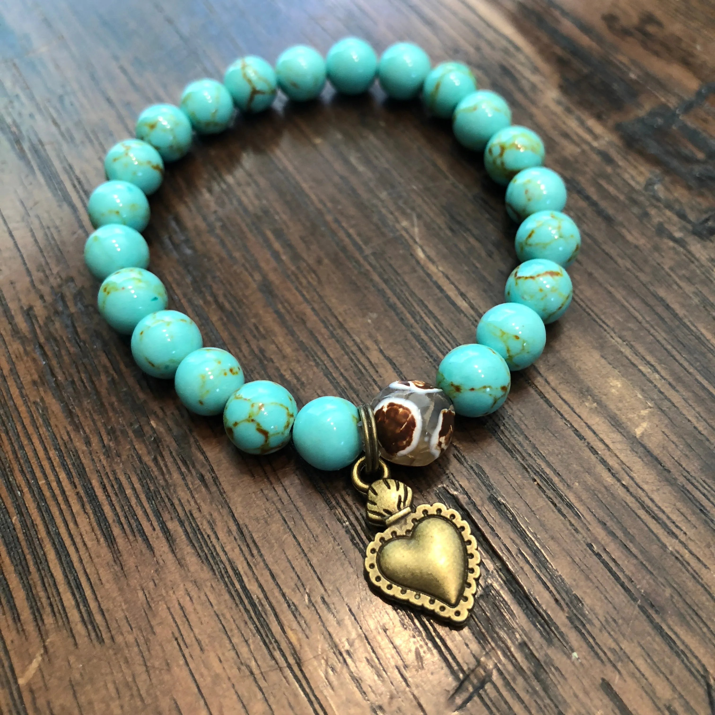 Turquoise & Bronze Bracelets