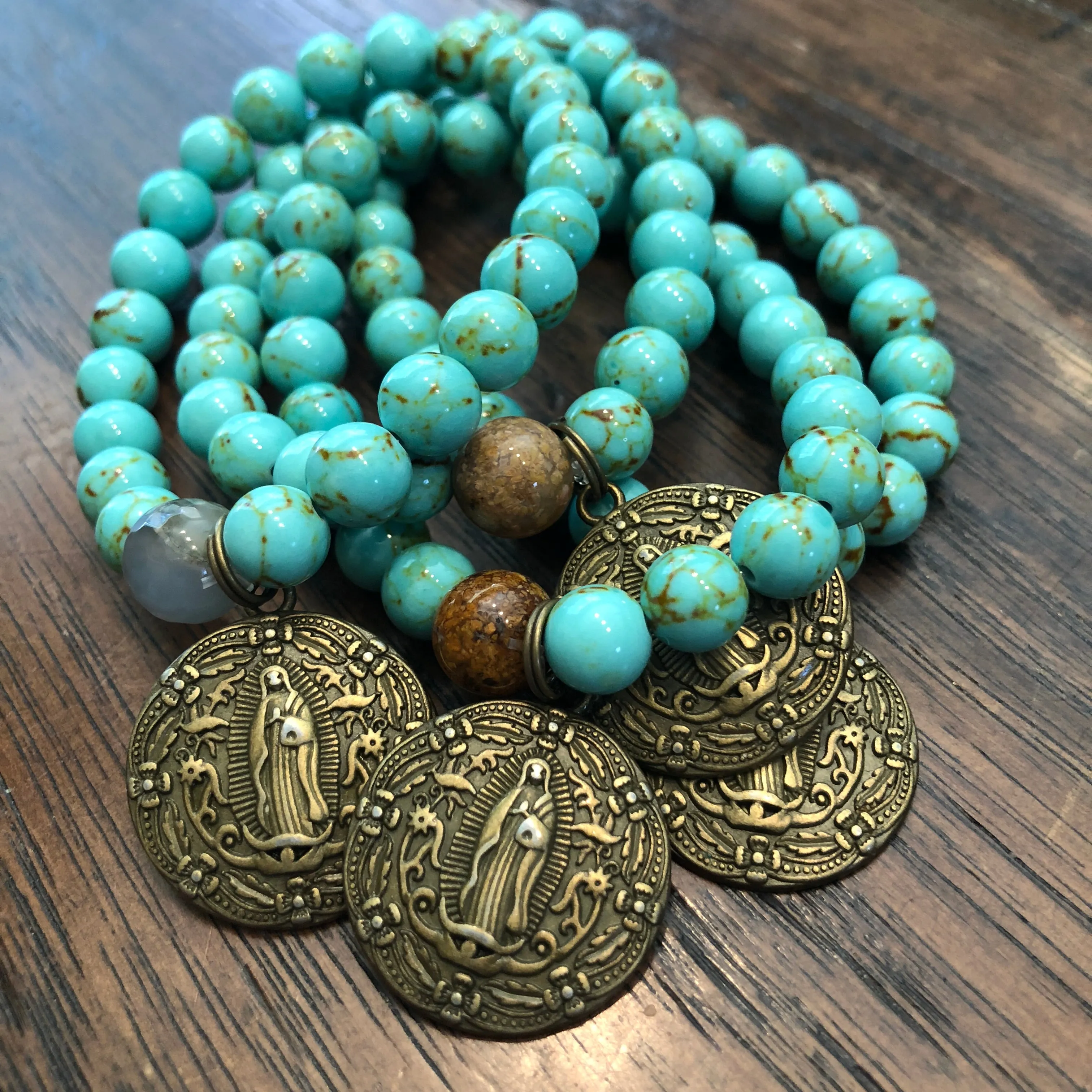 Turquoise & Bronze Bracelets