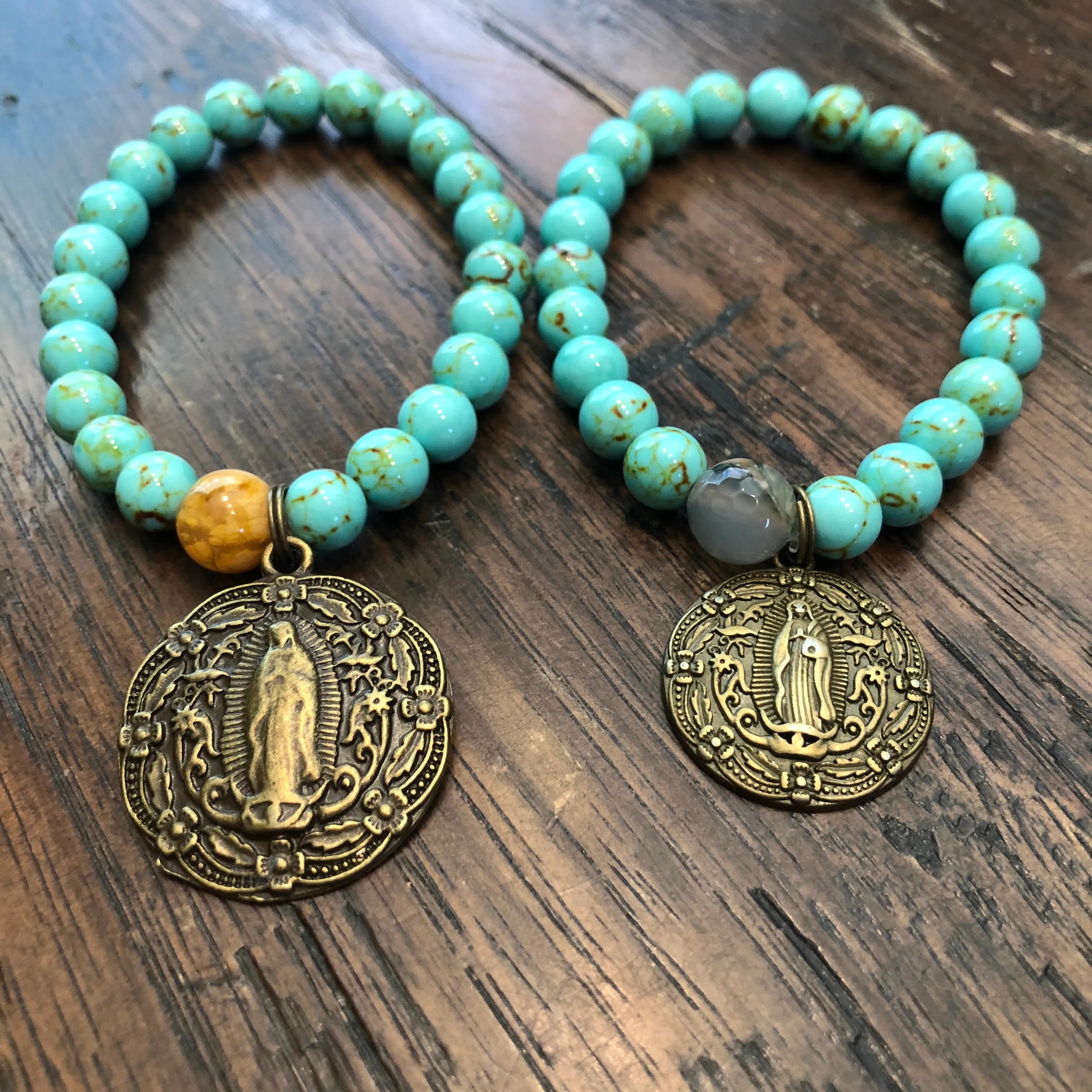 Turquoise & Bronze Bracelets