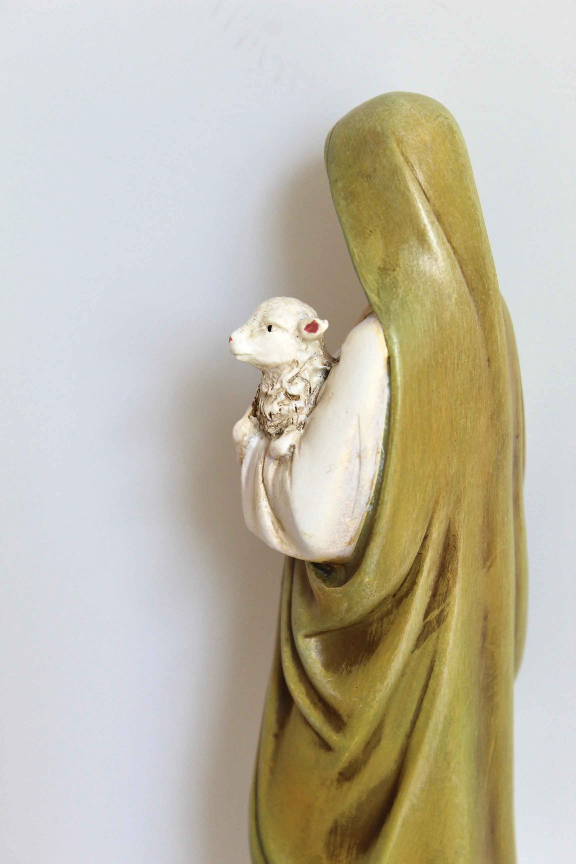 Virgin Mary Lamb Statue