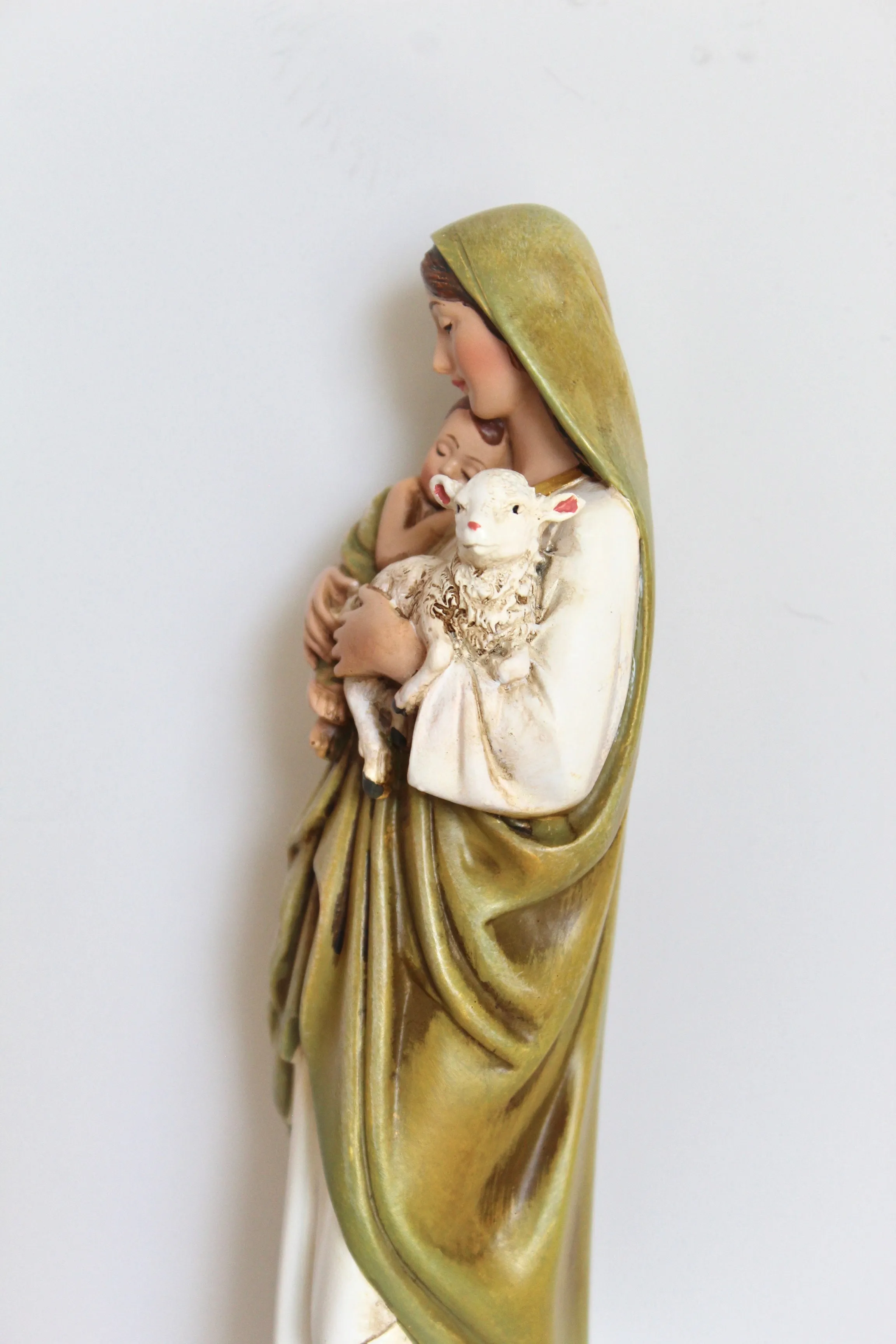 Virgin Mary Lamb Statue