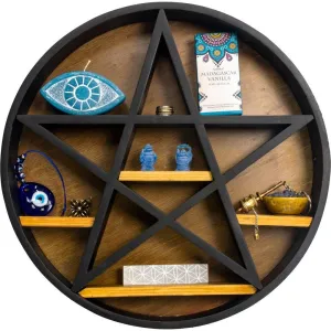 Wood Altar Shelf Wall Hanging - Pentacle